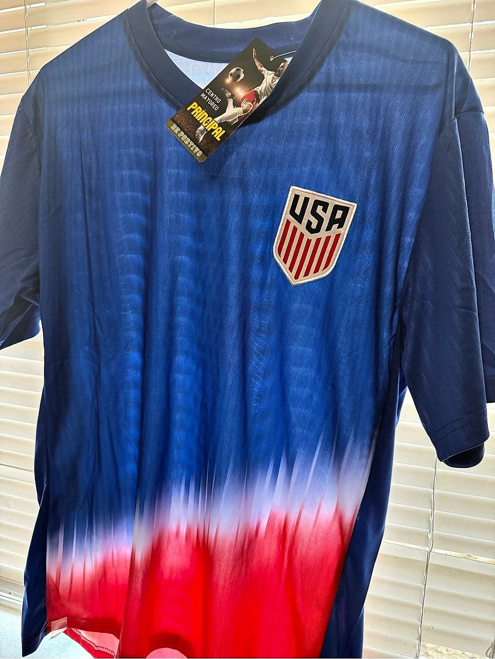 United States Soccer Federation USA Soccer Jersey Men's Blue & Red Size Large